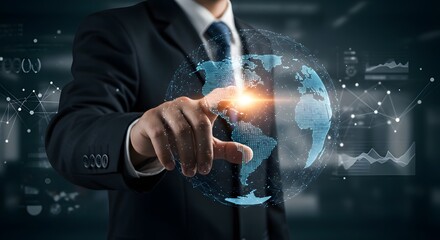 Global Business Technology Connection Concept