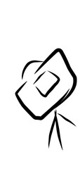 Fototapeta premium A minimalist vector illustration of a camera.