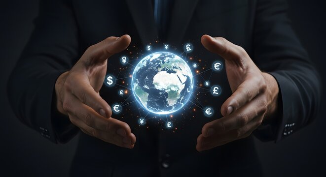 Global Finance and Currency Exchange Concept
