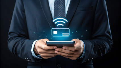 Seamless digital payments are here with a smartphone and credit card in hand, offering secure and effortless transactions for today's modern lifestyle