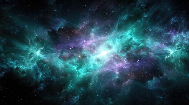 Vibrant Interstellar Nebula Display