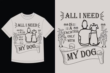 Dogs Teach Me To Be Pawsative T-Shirt Design Cute Puppy Cartoon Pun Vector Dog Lover Motivation Pet Graphic Positive Slogan