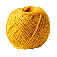 Close-up of a bright yellow ball of yarn
