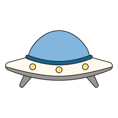 UFO cute icon symbol illustration outline decorative sticker flying saucer drawing graphic cartoon kawaii style clean alien space ship doodle