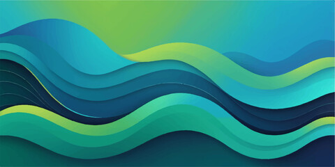 Abstract colorful wave vector illustration with flowing rainbow curve lines creating a modern pattern for a dynamic web banner design
