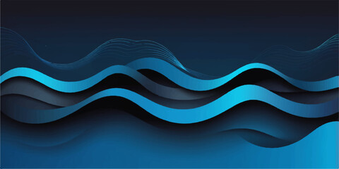 Abstract blue wave vector illustration design for a modern business concept template backdrop