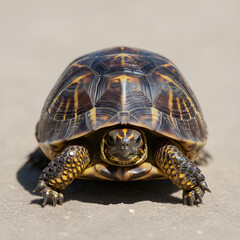 Obraz premium Isolated Full Body Ornate Box Turtle