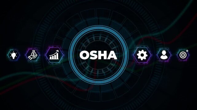 OSHA or Occupational Safety and Health text on a symbolizing focus on workplace safety, regulations, and health standards
