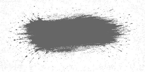 Abstract grunge texture design with a black ink splat and paint splash border