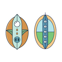 illustration of a surf board Adobe Illustrator Artwork