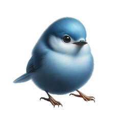 Cute Blue Bird Vector Illustration