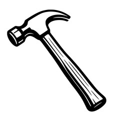 hammer on white background