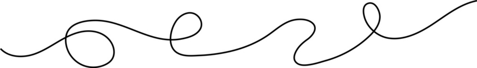 Wavy curvy long squiggles line,