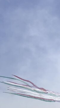 Frecce Tricolori Italian Jets Performing Airshow Routines