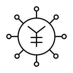 Yuan line icon