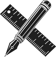 Fototapeta premium pencil and ruler