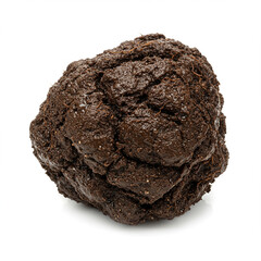 Glistening Wet Soil Clod: Isolated, Detailed, 8K Image for Versatile Use. 