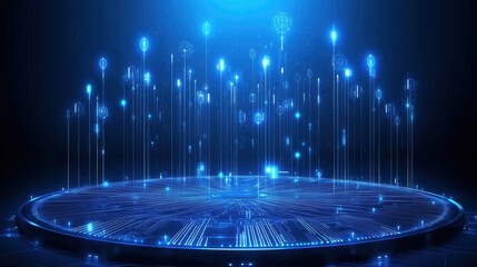 Abstract Digital Circuit and Data Visualization