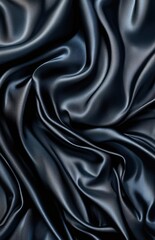 Obraz premium Deep dark fabric drapes in flowing folds