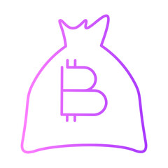 bitcoin money gradient icon