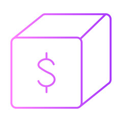 cash on delivery gradient icon
