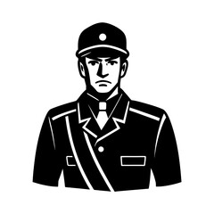former japanese army soldier in green uniform vector art