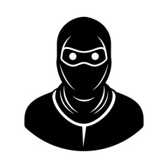 person wearing a ski mask for robbery vector art illustration
