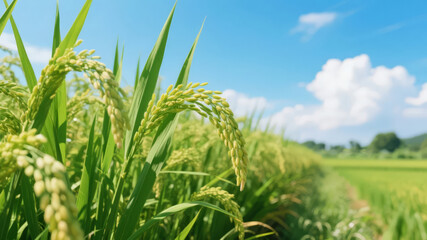 Start of Autumn solar term rice harvest agriculture pastoral scenery background