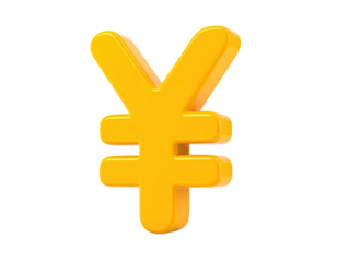 Gleaming golden currency symbol isolated against a black background