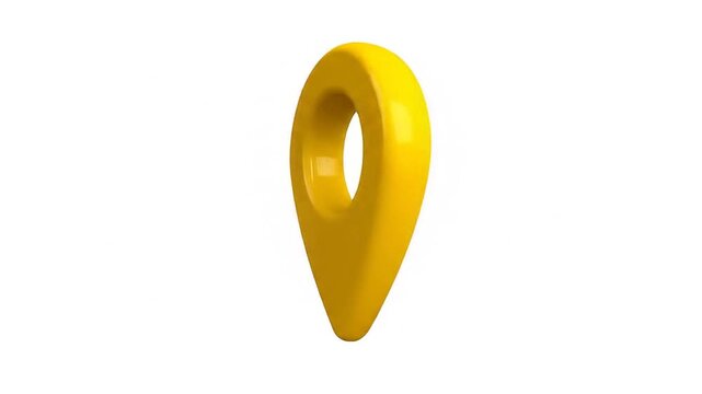 Yellow location marker icon on white.