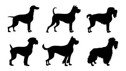 dog silhouettes vector