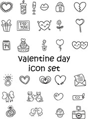 Love and romance icons set. Valentines day simple line icons collection for web, dating app, social media and promotional materials. vector illustration. Editable stroke