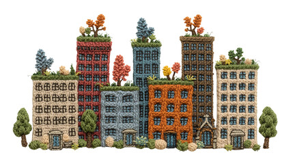 Knitted Embroidery Green Roof Buildings – Eco Sustainable Architecture