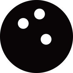 Fototapeta premium ボウリングボールのアイコン モノトーン