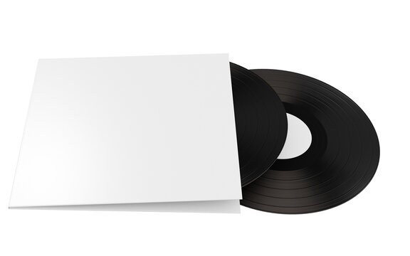 Discover classic sounds with this vintage vinyl record and blank cover, perfect for music lovers and retro design projects.
