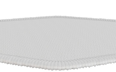 Crisp, clean white textured surface with a decorative scalloped edge, perfect for product displays or showcasing minimalist designs and modern aesthetics.