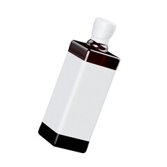 Elegant product mockup featuring a pharmaceutical bottle with blank label, perfect for branding, marketing, and product design presentations