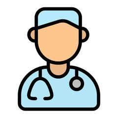 Doctor Vector Filled Icon Design