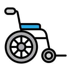 Wheelchair Vector Filled Icon Design
