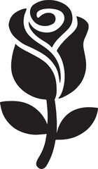 Red rose vector icon, perfect for love, Valentine’s, romance, floral, or romantic design projects.