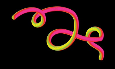 Vibrant neon pink and yellow swirl gradient abstract vector illustration scalable graphic