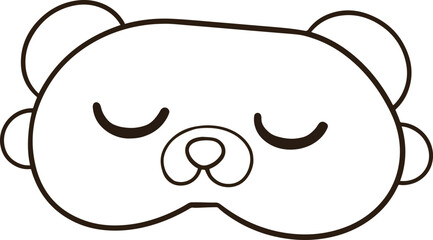 An icon of a blindfolded bear sleeping.