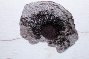 Cracks are caused by time and the setting of the cement, which creates a beautiful appearance.