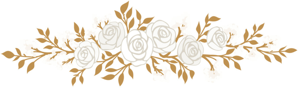 Elegant roses divider - wedding 