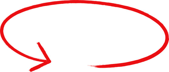 Red Arrows Swirling Hand-drawn Illustration