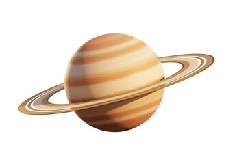 Isolated Planet Saturn with Rings, Outer Space Theme for Posters, Book Covers, Web Design © Nicolas