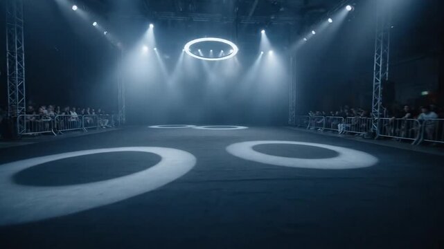 Dynamic Breakdance Competition Captured with Crane Orbit Shot - Matte Floor & Ring Light