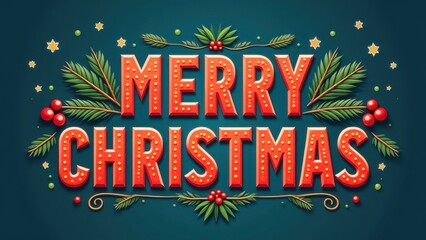 Colored text "MERRY CHRISTMAS"