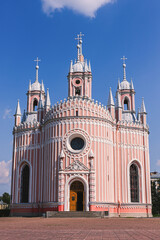 view on the Chesme Churchagainst blue sky, Saint Petersburg, Russia, 25th of July, 2025