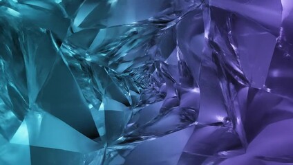 Refraction Footage Cyan and Purple Abstract Geometric Pattern - Powered by Adobe